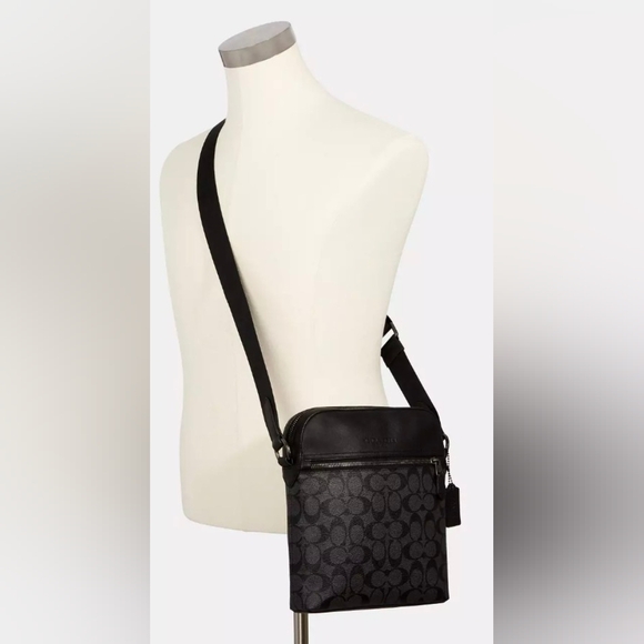 Coach...Houston Flight Bag In Signature Canvasx - Picture 7 of 13